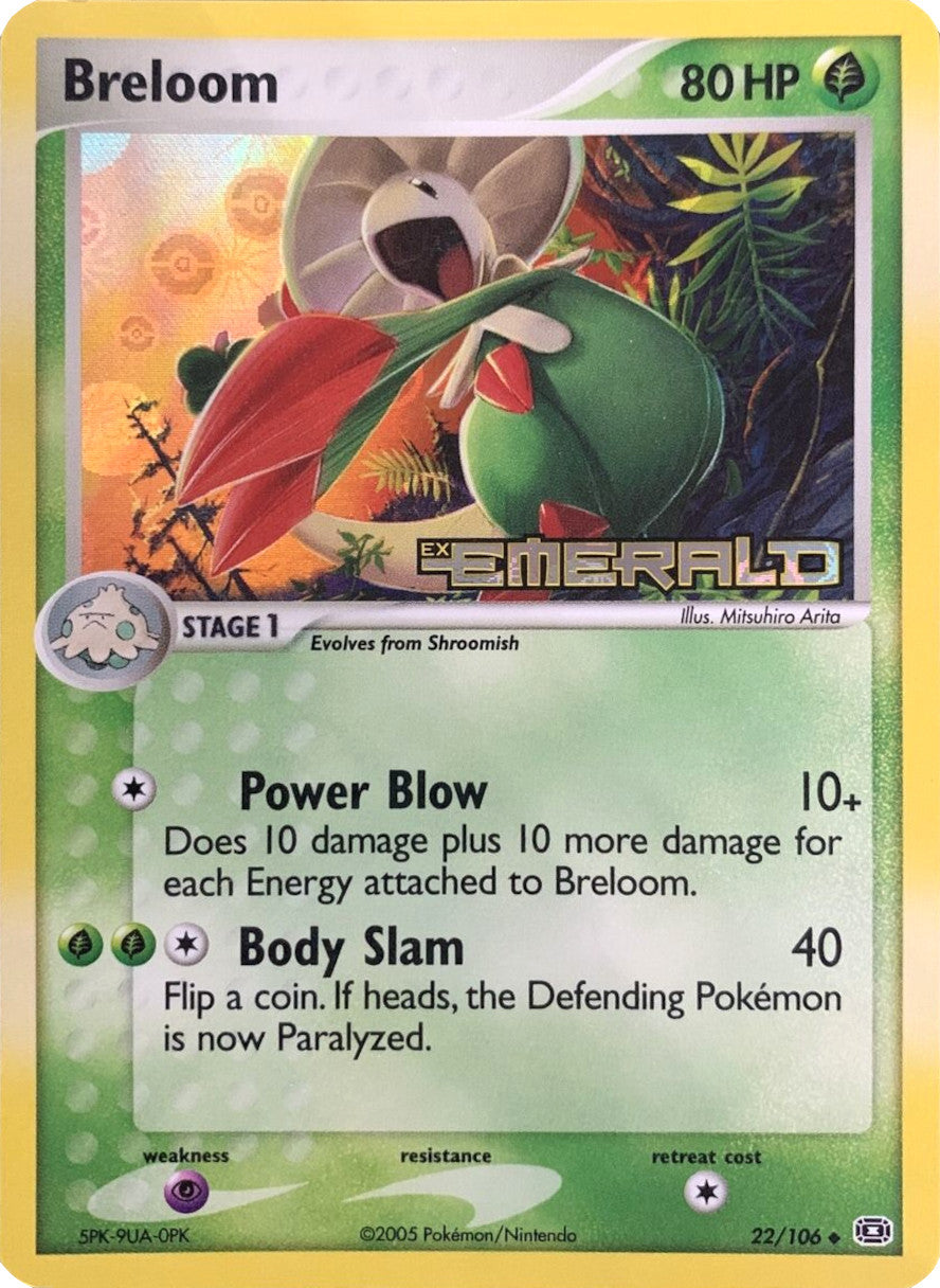 Breloom (22/106) (Stamped) [EX: Emerald] | Black Swamp Games