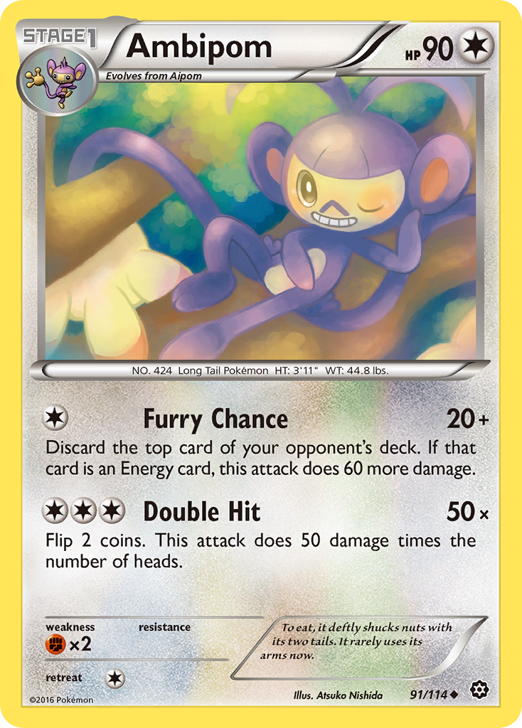 Ambipom (91/114) [XY: Steam Siege] | Black Swamp Games