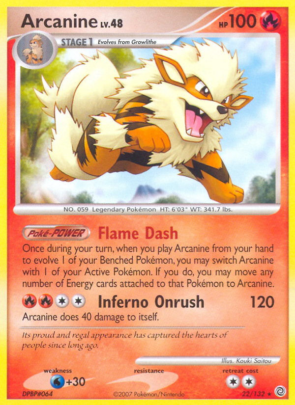 Arcanine (22/132) [Diamond & Pearl: Secret Wonders] | Black Swamp Games