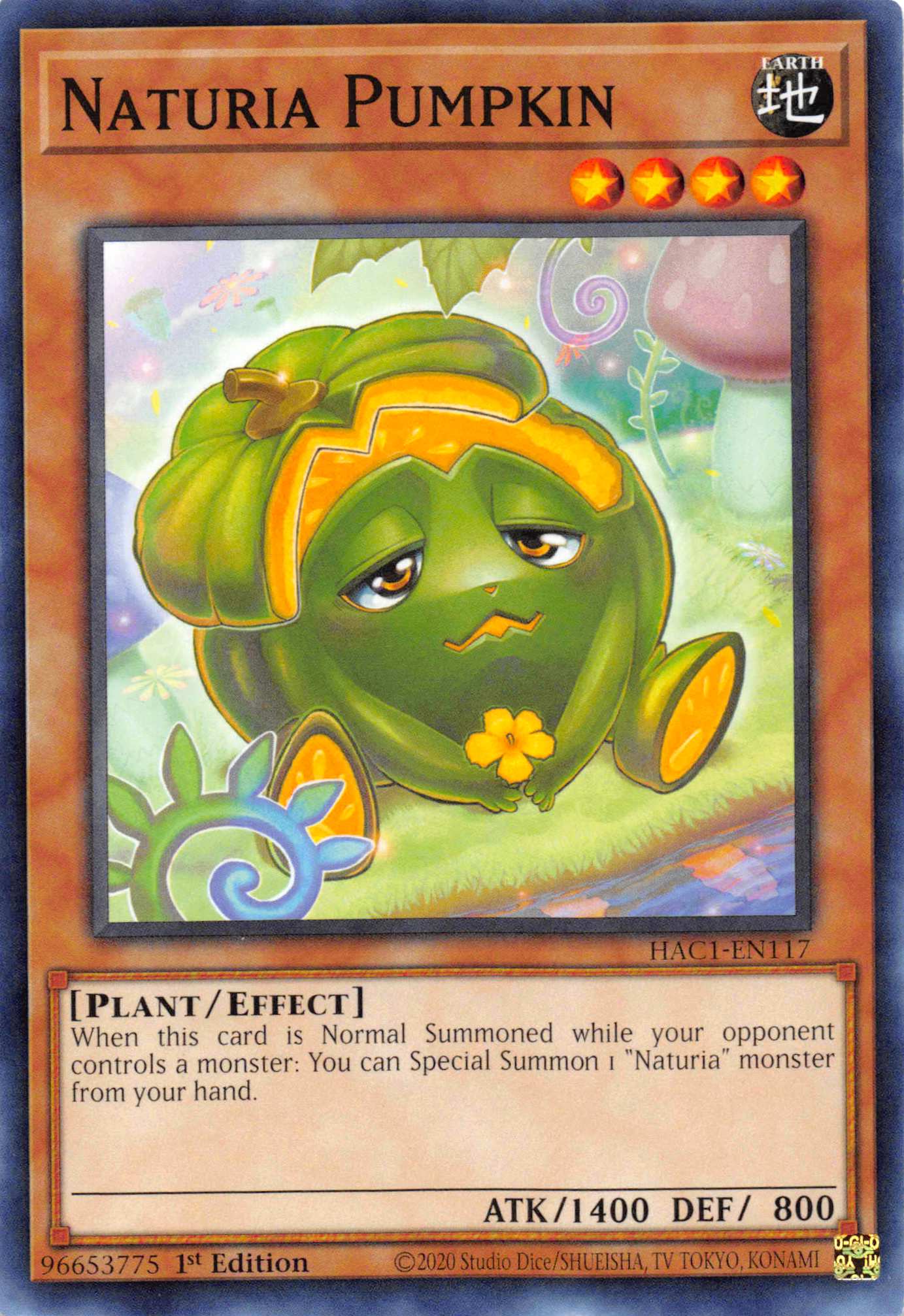 Naturia Pumpkin (Duel Terminal) [HAC1-EN117] Parallel Rare | Black Swamp Games