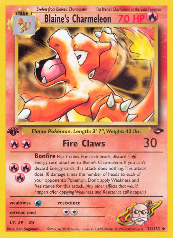 Blaine's Charmeleon (31/132) [Gym Challenge 1st Edition] | Black Swamp Games