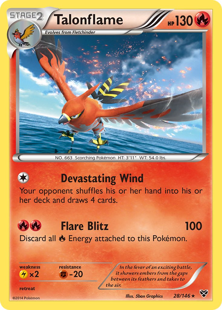 Talonflame (28/146) (Cosmos Holo) (Blister Exclusive) [XY: Base Set] | Black Swamp Games