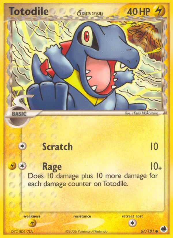 Totodile (67/101) (Delta Species) [EX: Dragon Frontiers] | Black Swamp Games