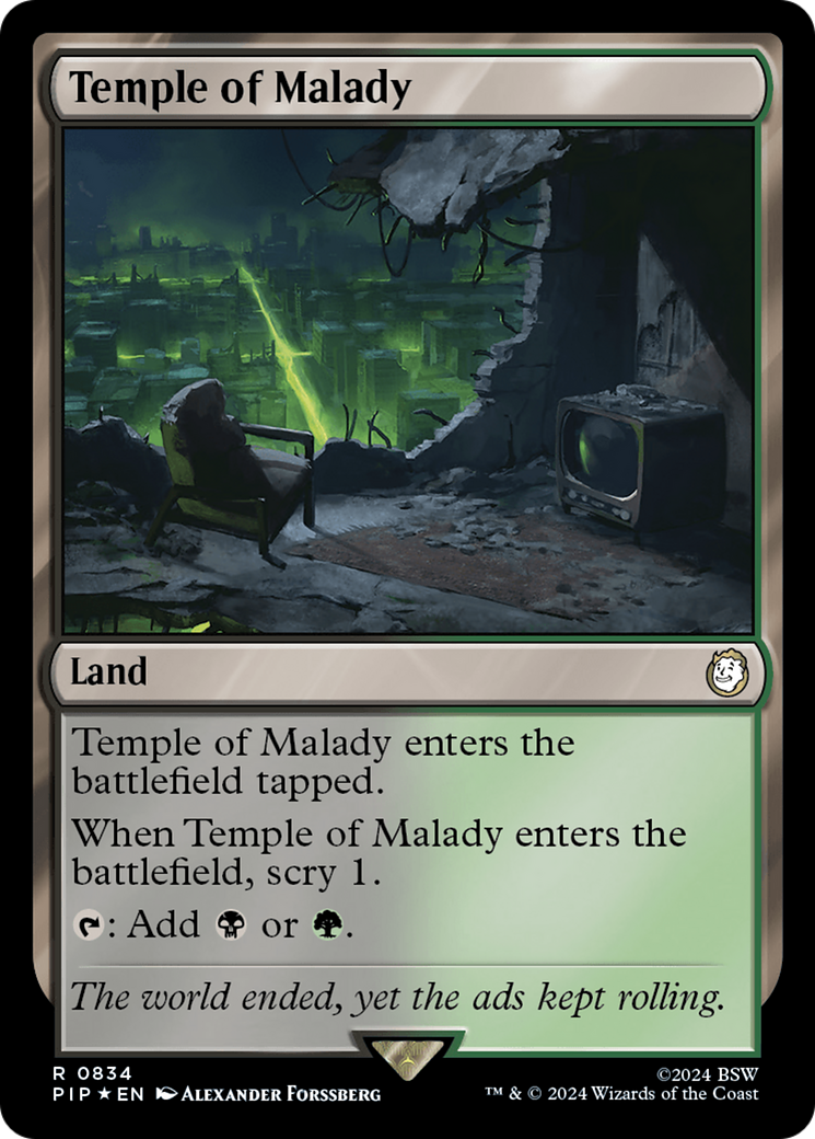 Temple of Malady (Surge Foil) [Fallout] | Black Swamp Games