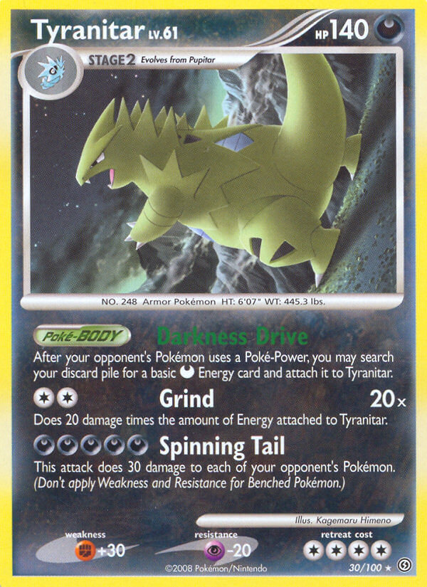 Tyranitar (30/100) (Theme Deck Exclusive) [Diamond & Pearl: Stormfront] | Black Swamp Games