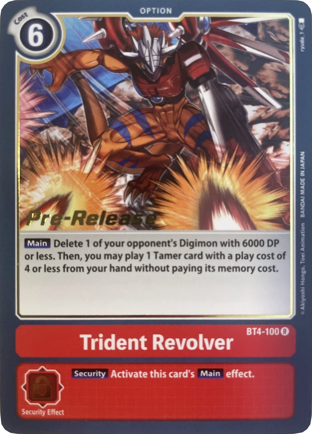 Trident Revolver [BT4-100] [Great Legend Pre-Release Promos] | Black Swamp Games