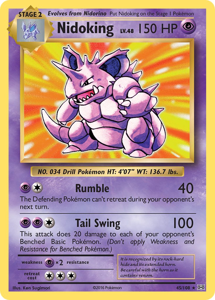 Nidoking (45/108) (Theme Deck Exclusive) [XY: Evolutions] | Black Swamp Games