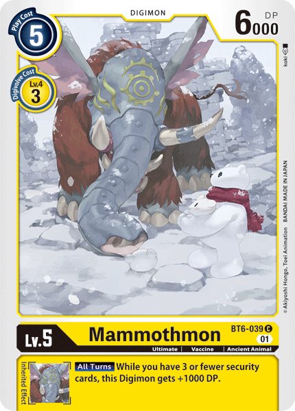 Mammothmon [BT6-039] [Double Diamond] | Black Swamp Games