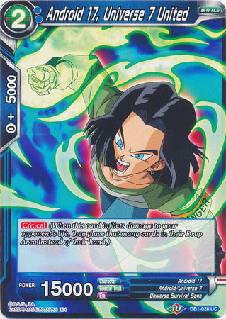 Android 17, Universe 7 United (DB1-028) [Dragon Brawl] | Black Swamp Games