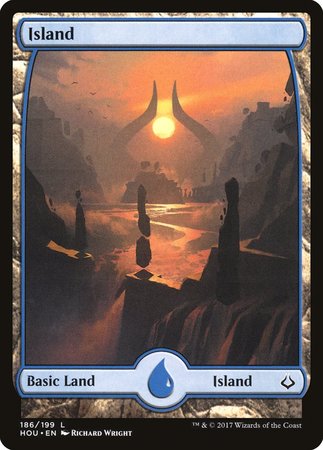 Island (186) - Full Art [Hour of Devastation] | Black Swamp Games