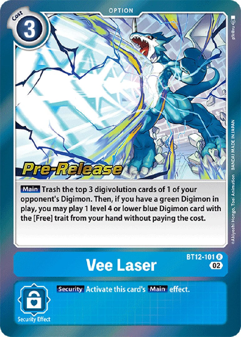 Vee Laser [BT12-101] [Across Time Pre-Release Cards] | Black Swamp Games