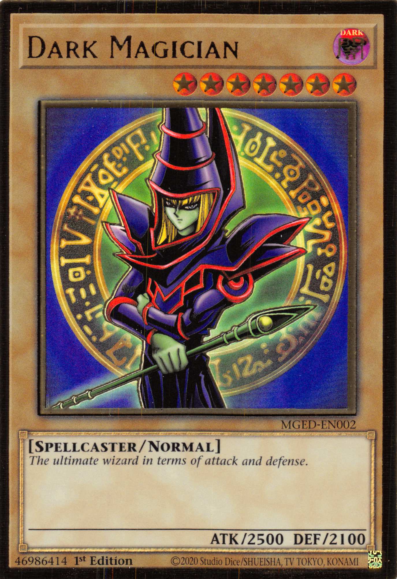 Dark Magician (Alternate Art) [MGED-EN002] Gold Rare | Black Swamp Games