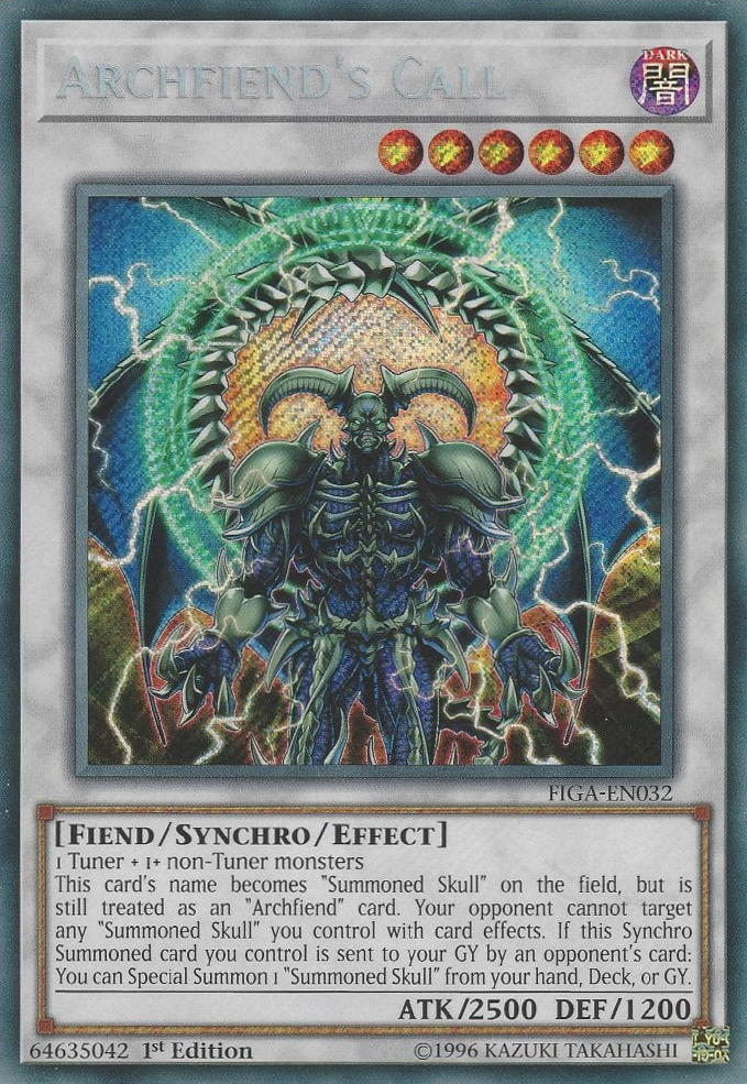 Archfiend's Call [FIGA-EN032] Secret Rare | Black Swamp Games