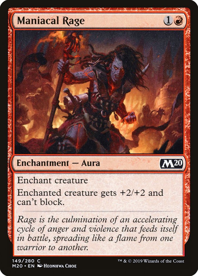 Maniacal Rage [Core Set 2020] | Black Swamp Games