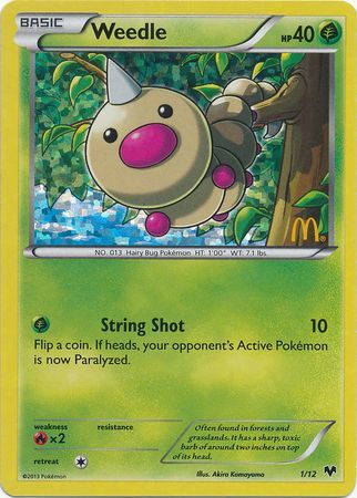 Weedle (1/12) [McDonald's Promos: 2014 Collection] | Black Swamp Games