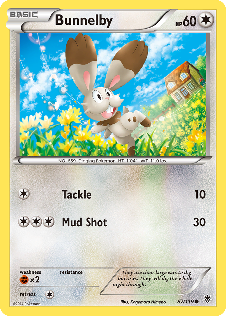 Bunnelby (87/119) [XY: Phantom Forces] | Black Swamp Games