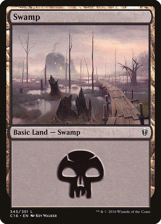 Swamp (345) [Commander 2016] | Black Swamp Games