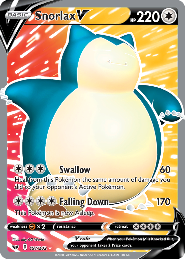 Snorlax V (197/202) [Sword & Shield: Base Set] | Black Swamp Games