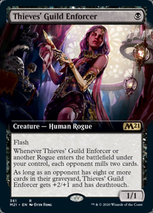 Thieves' Guild Enforcer (Extended Art) [Core Set 2021] | Black Swamp Games