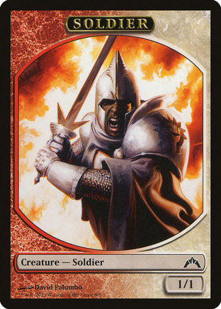 Soldier Token (Red/White) [Gatecrash Tokens] | Black Swamp Games