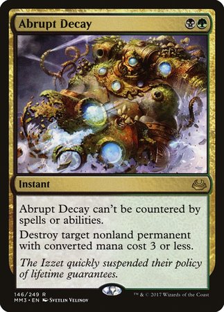 Abrupt Decay [Modern Masters 2017] | Black Swamp Games