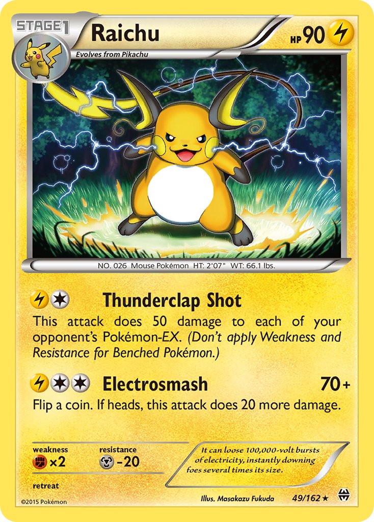 Raichu (49/162) (Theme Deck Exclusive) [XY: BREAKthrough] | Black Swamp Games