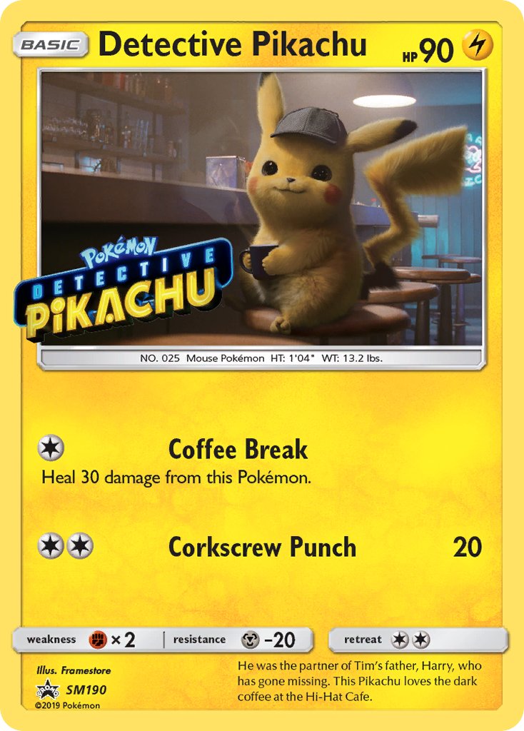 Detective Pikachu (SM190) (Stamped) [Sun & Moon: Black Star Promos] | Black Swamp Games