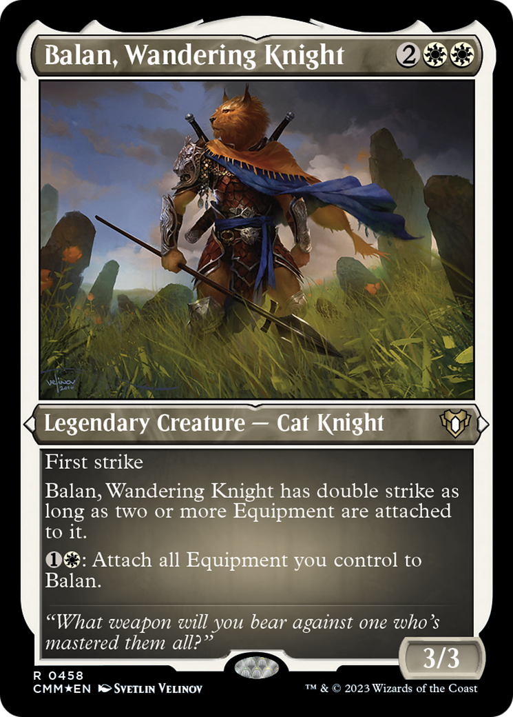 Balan, Wandering Knight (Foil Etched) [Commander Masters] | Black Swamp Games