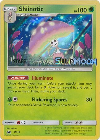 Shiinotic (SM10) (Staff Prerelease Promo) [Sun & Moon: Black Star Promos] | Black Swamp Games