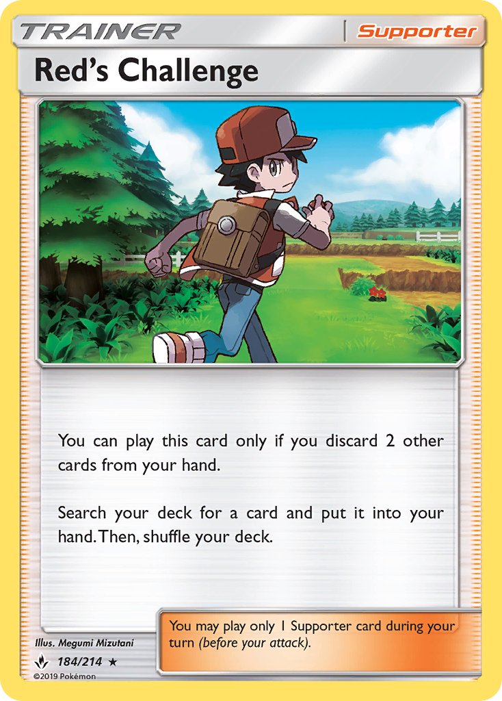 Red's Challenge (184/214) (Theme Deck Exclusive) [Sun & Moon: Unbroken Bonds] | Black Swamp Games