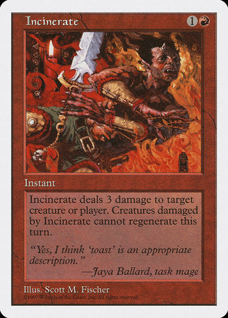 Incinerate [Fifth Edition] | Black Swamp Games