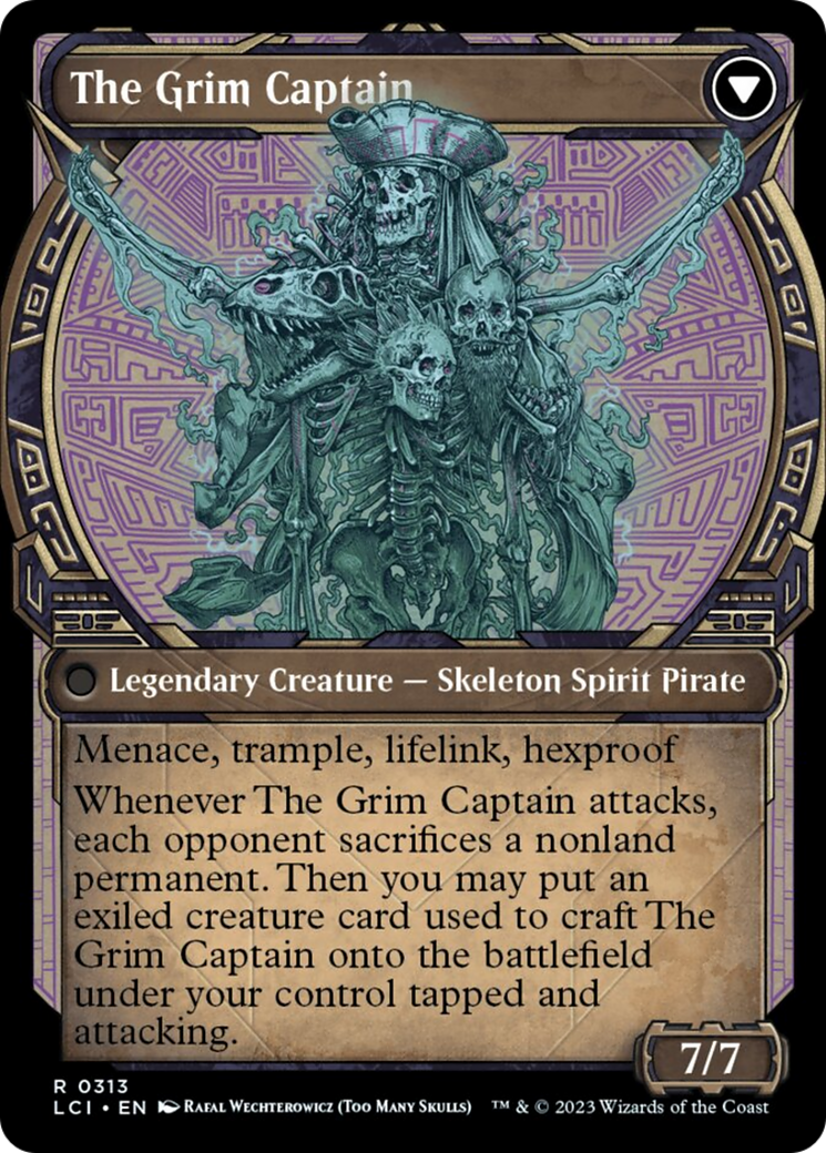Throne of the Grim Captain // The Grim Captain (Showcase) [The Lost Caverns of Ixalan] | Black Swamp Games
