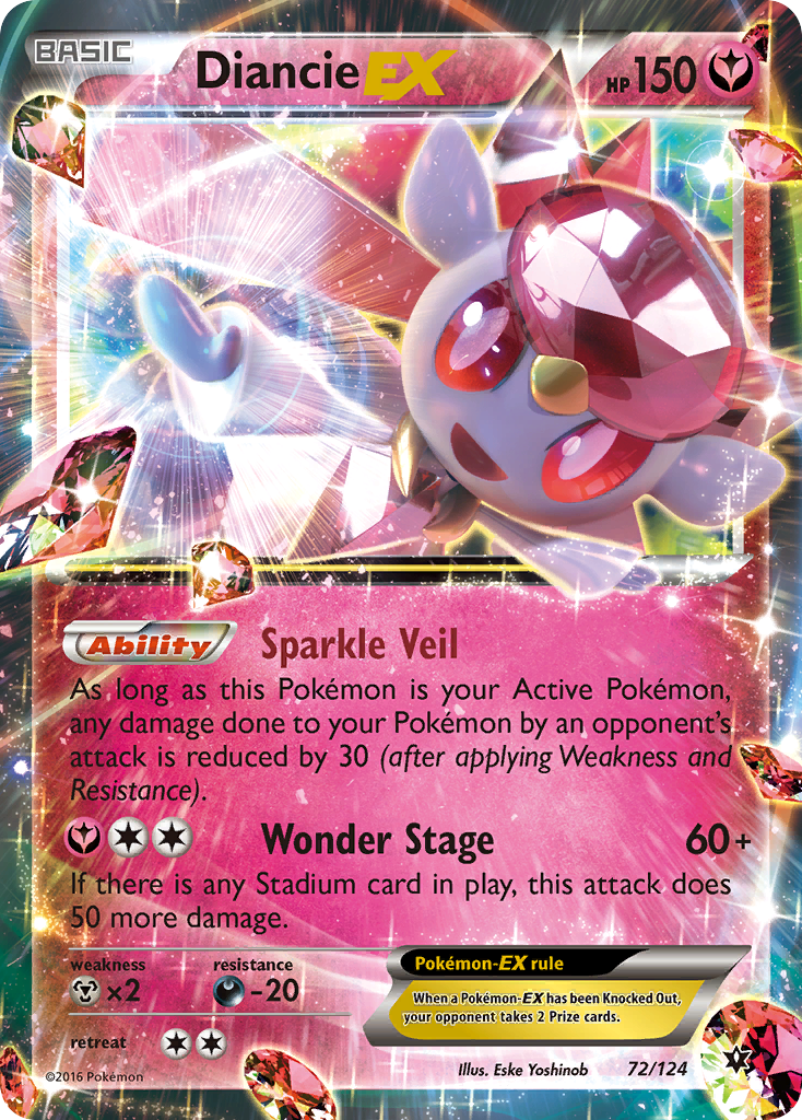 Diancie EX (72/124) [XY: Fates Collide] | Black Swamp Games