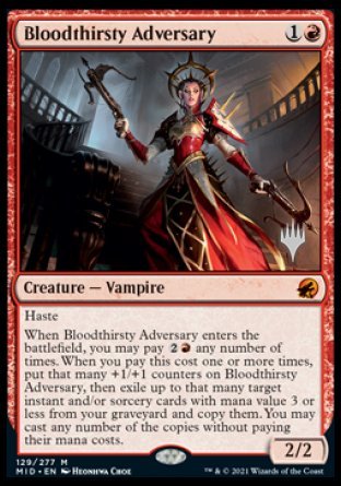 Bloodthirsty Adversary (Promo Pack) [Innistrad: Midnight Hunt Promos] | Black Swamp Games