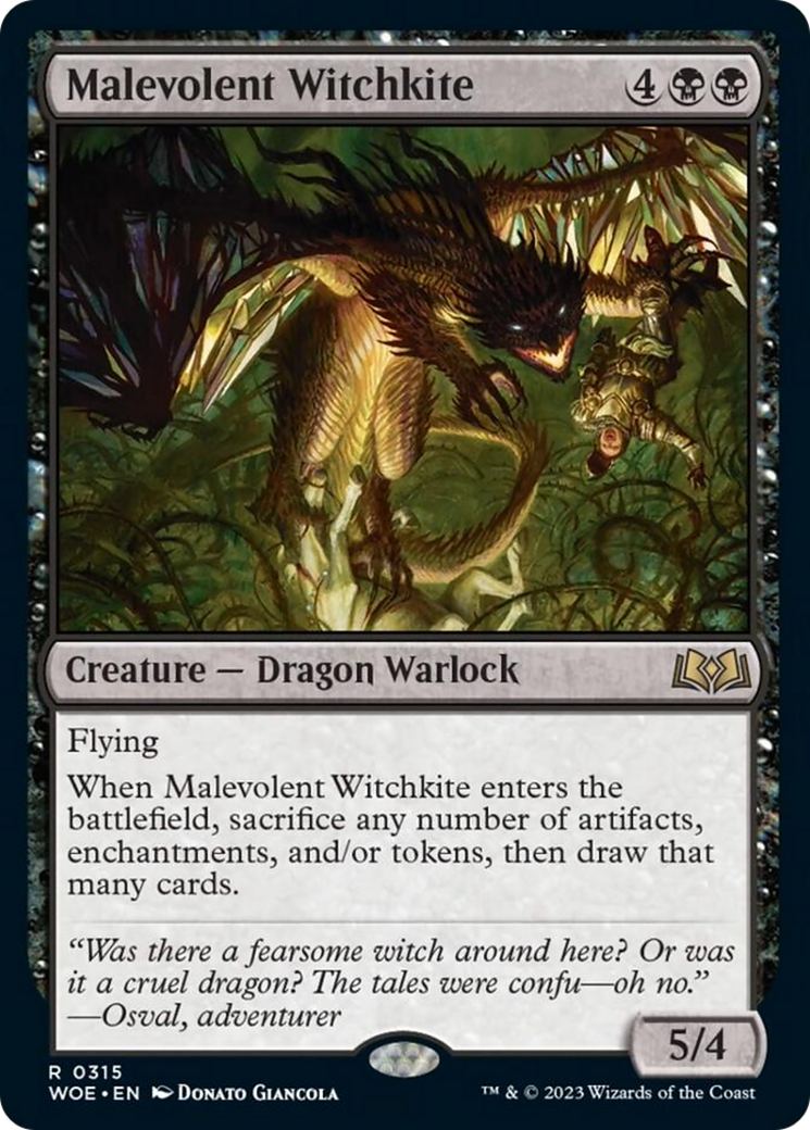 Malevolent Witchkite [Wilds of Eldraine] | Black Swamp Games