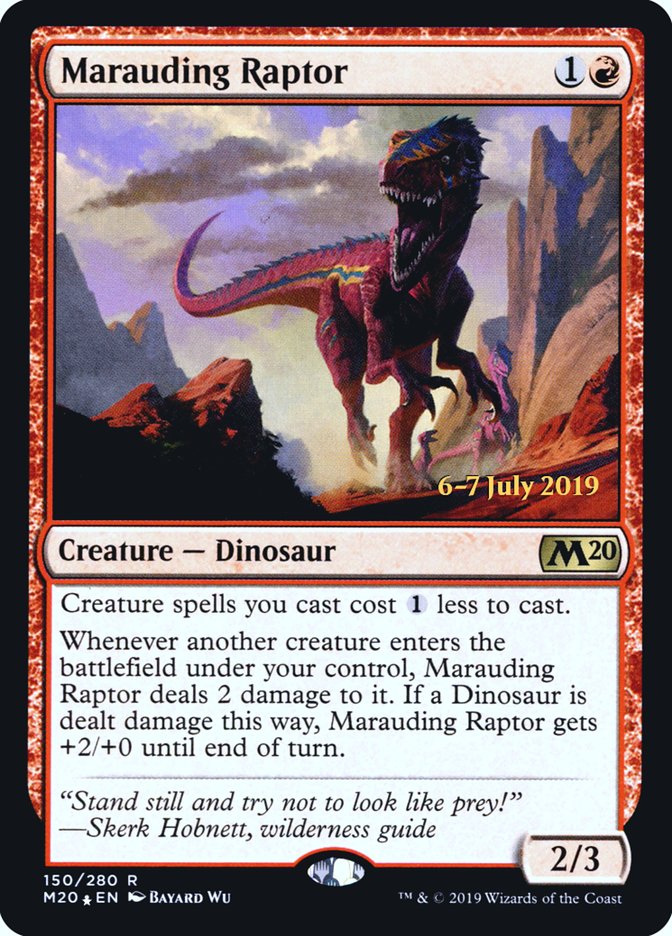 Marauding Raptor  [Core Set 2020 Prerelease Promos] | Black Swamp Games