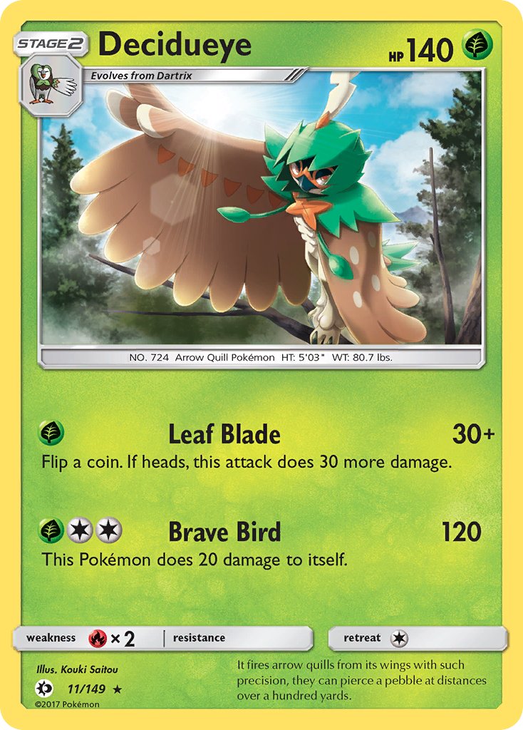 Decidueye (11/149) (Theme Deck Exclusive) [Sun & Moon: Base Set] | Black Swamp Games