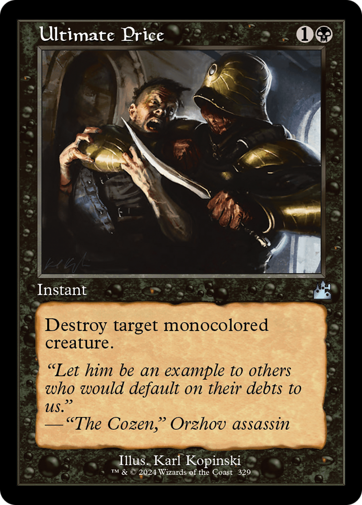 Ultimate Price (Retro Frame) [Ravnica Remastered] | Black Swamp Games