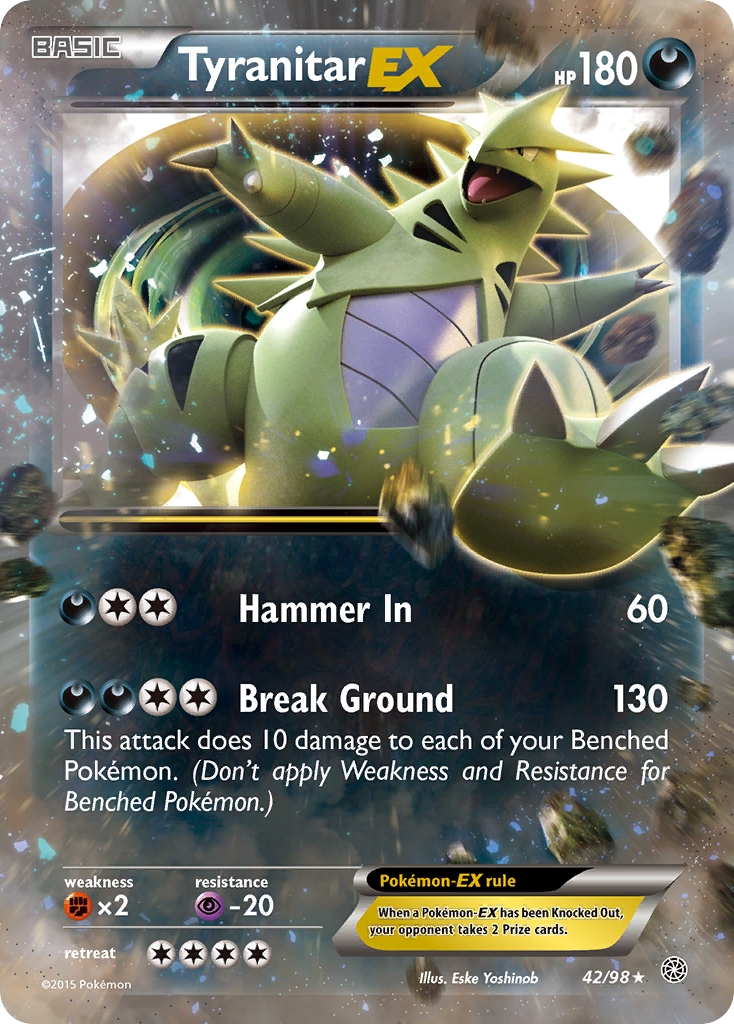 Tyranitar EX (42/98) [XY: Ancient Origins] | Black Swamp Games