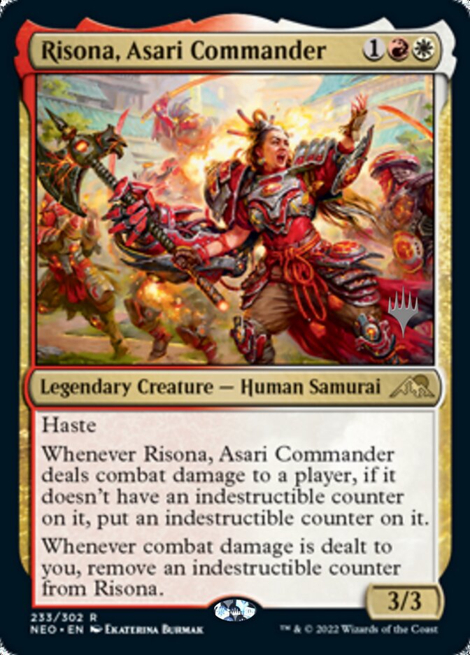 Risona, Asari Commander (Promo Pack) [Kamigawa: Neon Dynasty Promos] | Black Swamp Games