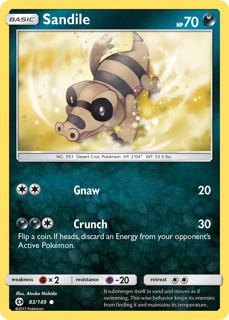 Sandile (83/149) [Sun & Moon: Base Set] | Black Swamp Games