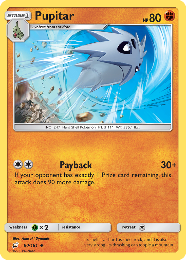 Pupitar (80/181) [Sun & Moon: Team Up] | Black Swamp Games