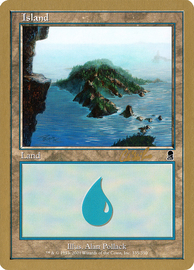 Island (cr335) (Carlos Romao) [World Championship Decks 2002] | Black Swamp Games