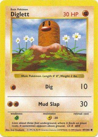 Diglett (47/102) [Base Set Shadowless Unlimited] | Black Swamp Games