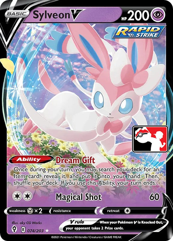 Sylveon V (074/203) [Prize Pack Series One] | Black Swamp Games