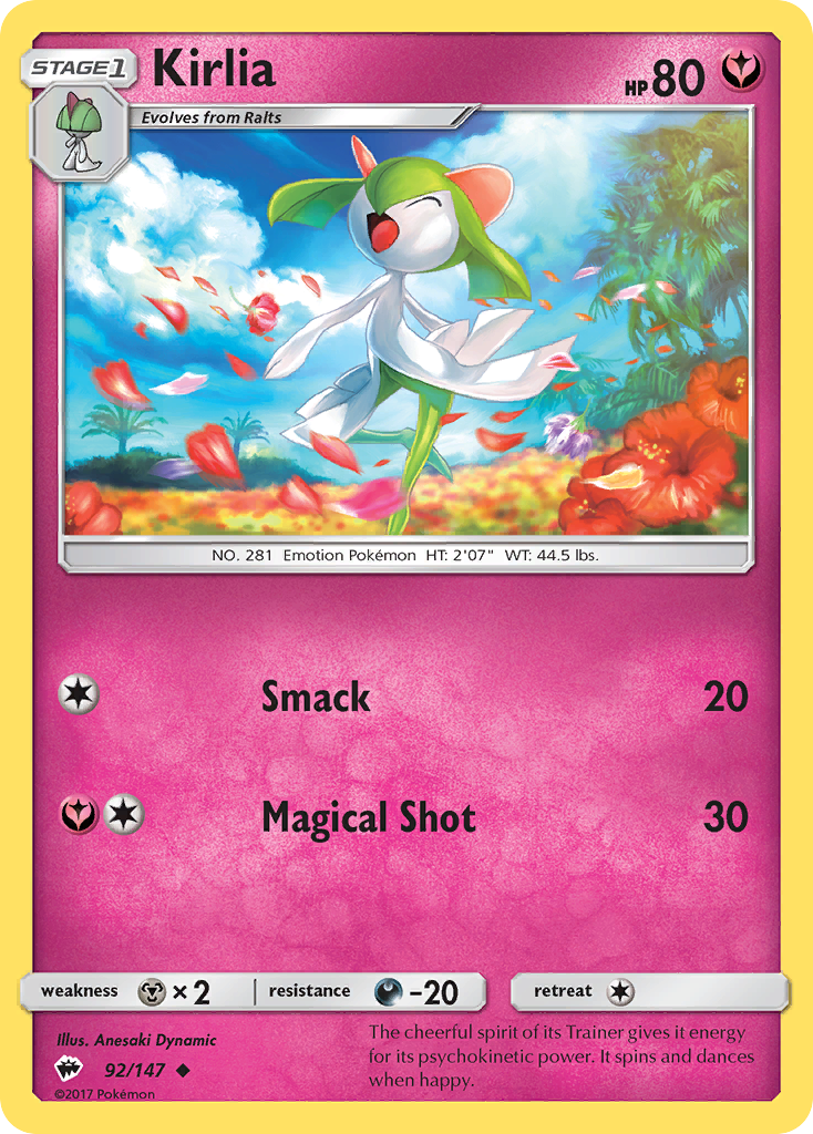 Kirlia (92/147) [Sun & Moon: Burning Shadows] | Black Swamp Games