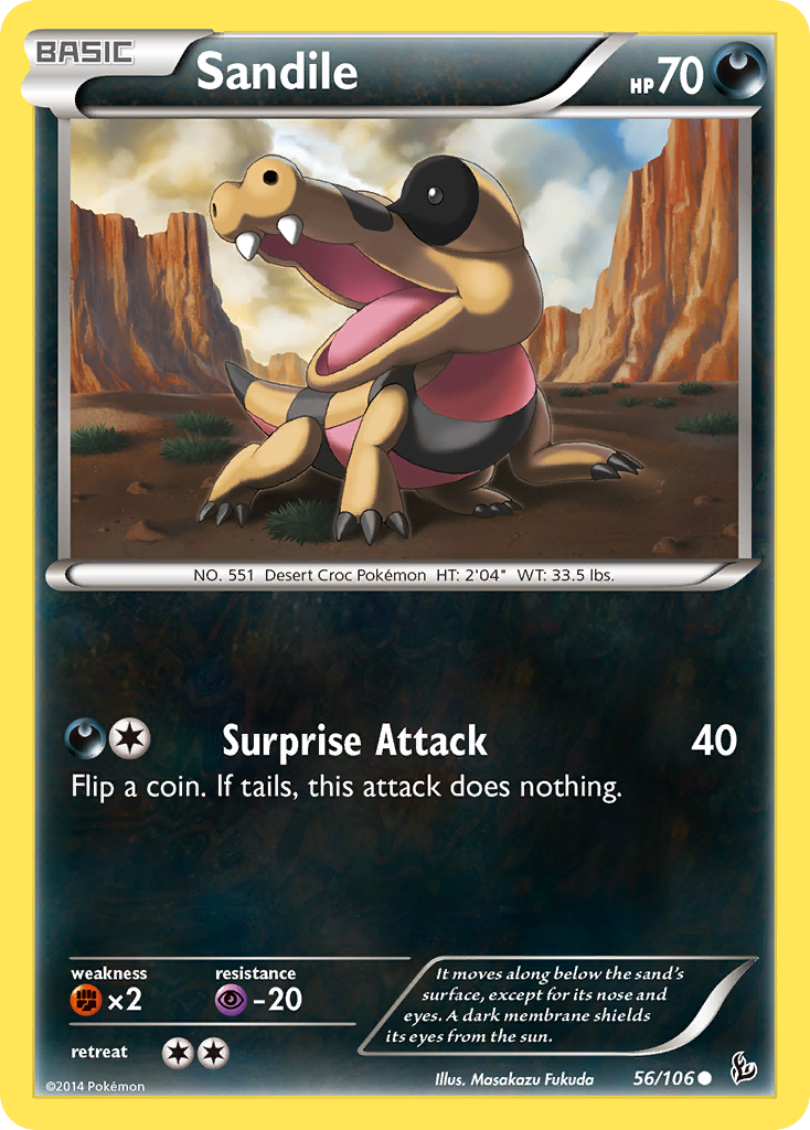 Sandile (56/106) [XY: Flashfire] | Black Swamp Games