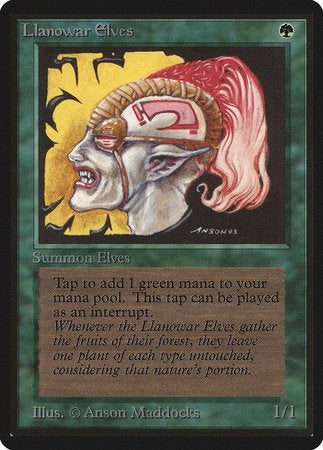 Llanowar Elves [Limited Edition Beta] | Black Swamp Games