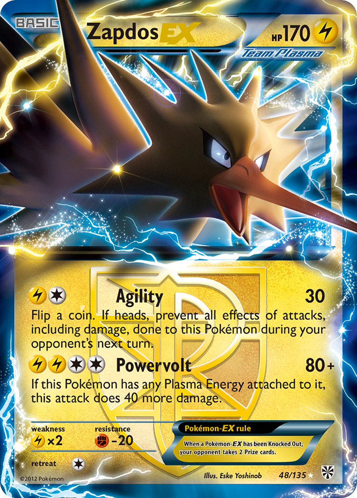 Zapdos EX (48/135) [Black & White: Plasma Storm] | Black Swamp Games