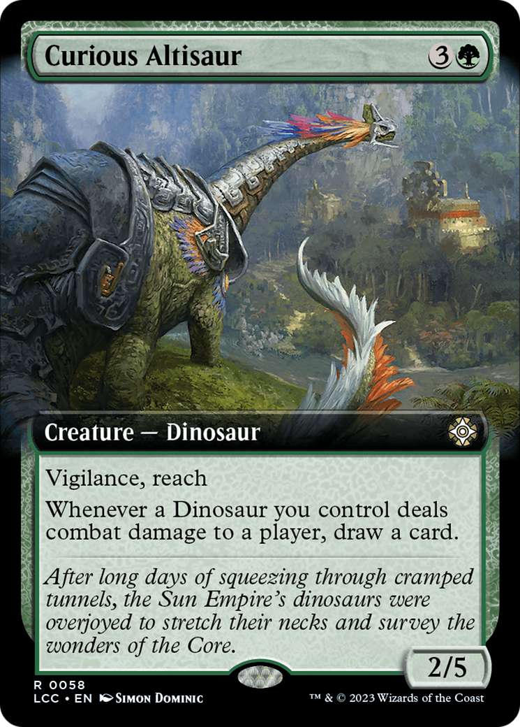 Curious Altisaur (Extended Art) [The Lost Caverns of Ixalan Commander] | Black Swamp Games